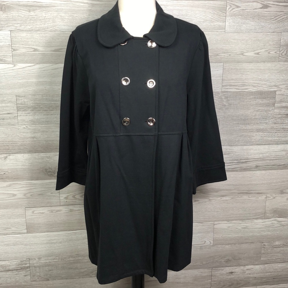 New INC Black Jacket Double Breasted Gold Button XL International Concepts